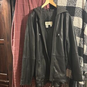Eddie Bauer Vintage 90’s Black Leather Jacket